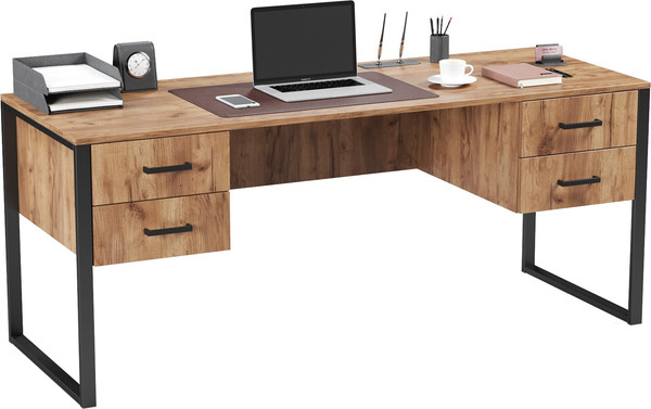 Изображение товара Письменный стол Soma Slava 180x66 (дуб крафт золотой/черный)