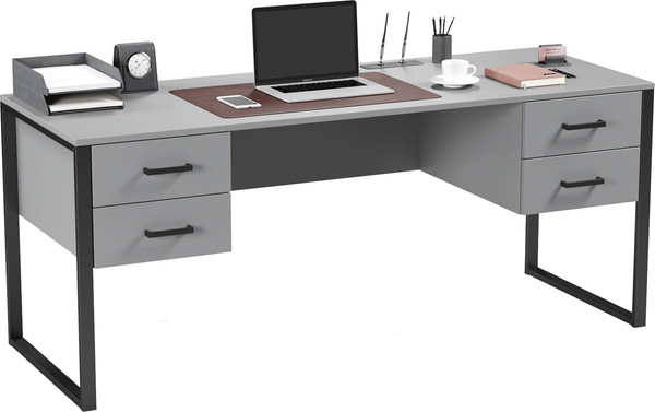 Изображение товара Письменный стол Soma Slava 180x66 (серый/черный)