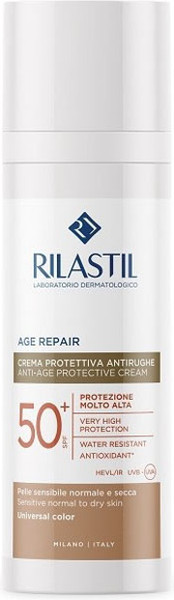 Изображение товара Крем солнцезащитный Rilastil Age Repair с тонирующим эффектом SPF 50+ (50мл)