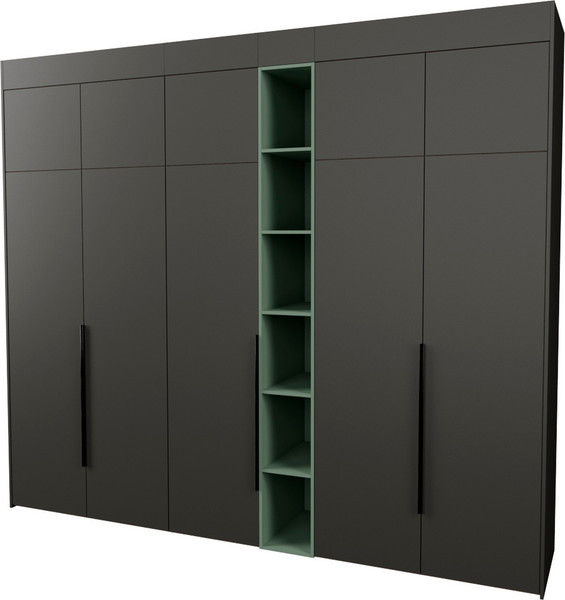 Изображение товара Шкаф Рэйгрупп Рэй S274-В13-1-WKZ В13-1 (дуб веллингтон/кобальт/зеленый самшит)