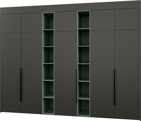 Изображение товара Шкаф Рэйгрупп Рэй S274-В16-3-WKZ В16-3 (дуб веллингтон/кобальт/зеленый самшит)