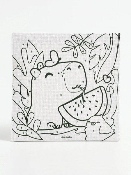 Изображение товара Картина по номерам Школа талантов Капибара с арбузом / 10870039