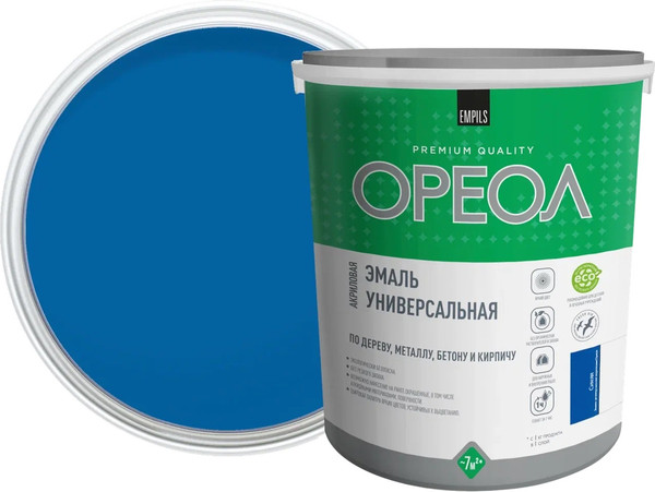 Изображение товара Эмаль Ореол Акриловая глянцевая (1.9кг, синий)