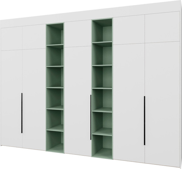 Изображение товара Шкаф Рэйгрупп Рэй S274-В17-2-EBZ В17-2 (дуб элисон/белый премиум/зеленый самшит)