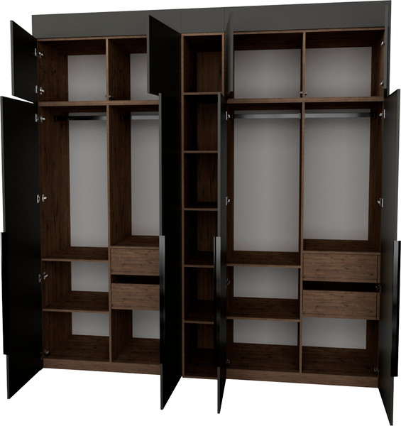 Изображение товара Шкаф Рэйгрупп Рэй S262-В10-3-WKW В10-3 (дуб веллингтон/кобальт)