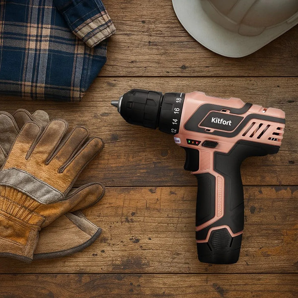 Изображение товара Аккумуляторная дрель-шуруповерт Kitfort КТ-6493