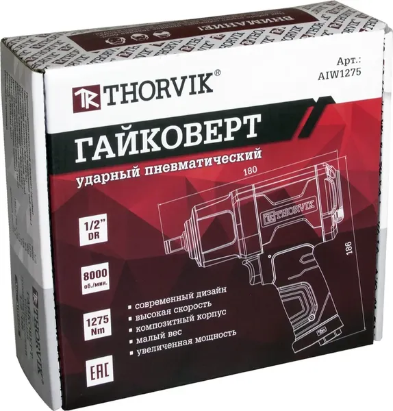 Изображение товара Пневмогайковерт Thorvik AIW1275