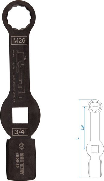 Изображение товара Гаечный ключ King TONY 10B0B-26