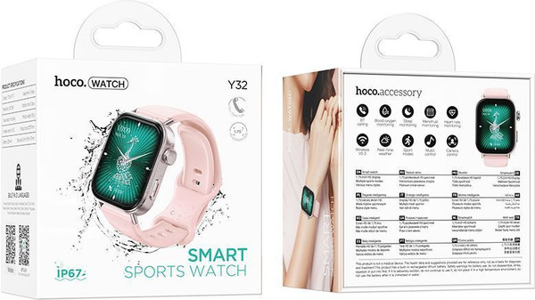 Изображение товара Умные часы Hoco Y32 Call Version (розовый)