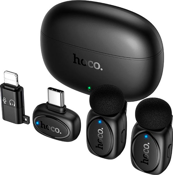 Изображение товара Микрофон Hoco L19 Lightning/Type-C (черный)