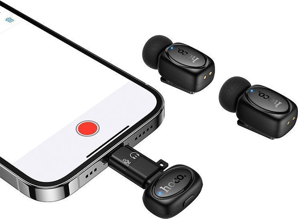 Изображение товара Микрофон Hoco L19 Lightning/Type-C (черный)