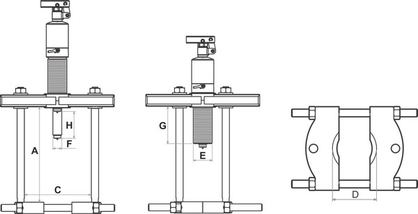 Изображение товара Съемник гидравлический Мастак 104-19704
