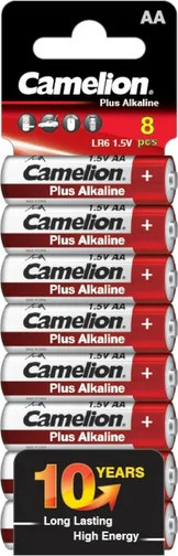 Изображение товара Комплект батареек Camelion Plus Alkaline SP8 LR6 / LR6-SP8