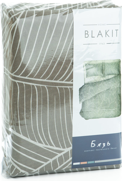Изображение товара Комплект постельного белья Блакiт Сатин Евро 50х70 / 4251/1 624209/624308 (Foliage)