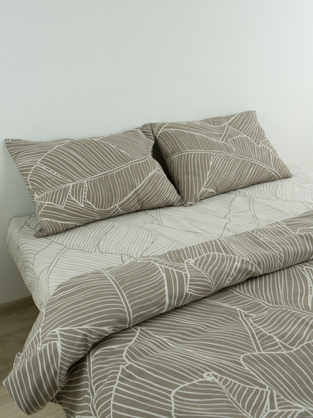 Изображение товара Комплект постельного белья Блакiт Сатин Евро 50х70 / 4251/1 624209/624308 (Foliage)