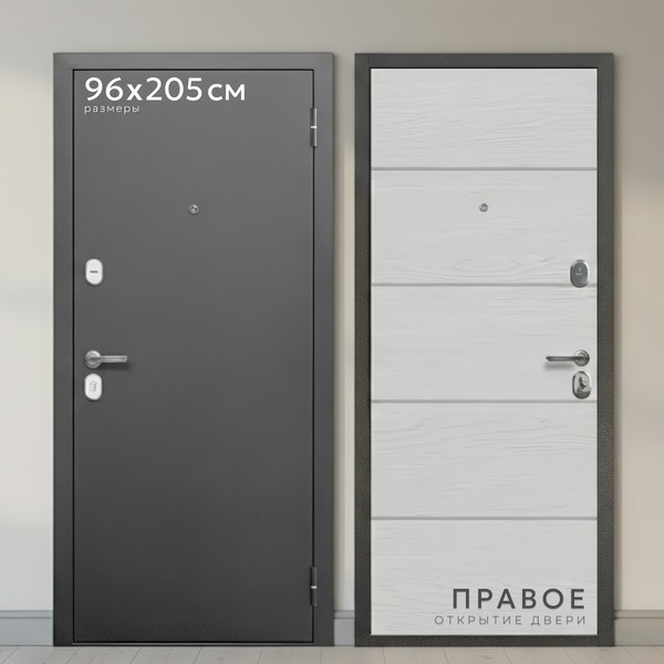 Изображение товара Входная дверь Guard МСТ-2 96x205 правая (антик серебро/акация)