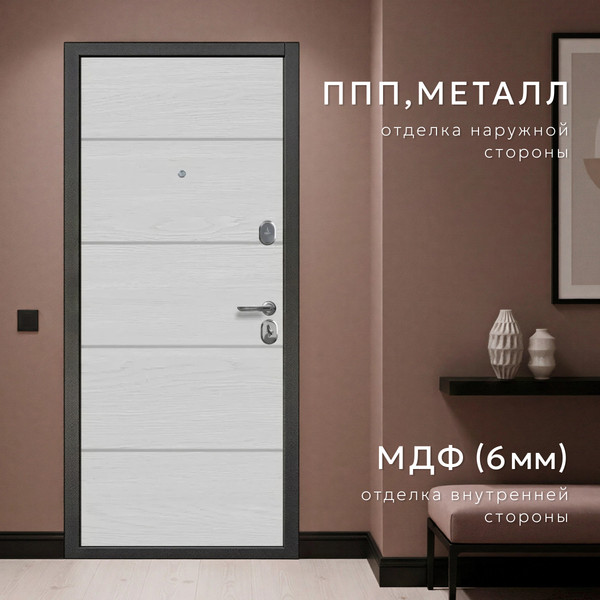 Изображение товара Входная дверь Guard МСТ-2 96x205 правая (антик серебро/акация)