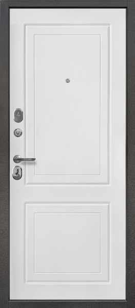 Изображение товара Входная дверь Guard МС-1 86x205 левая (антик серебро/белый матовый)