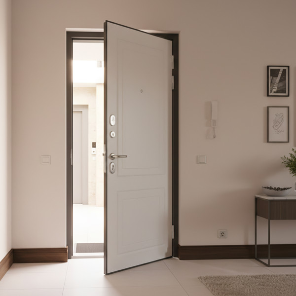 Изображение товара Входная дверь Guard МС-1 86x205 левая (антик серебро/белый матовый)