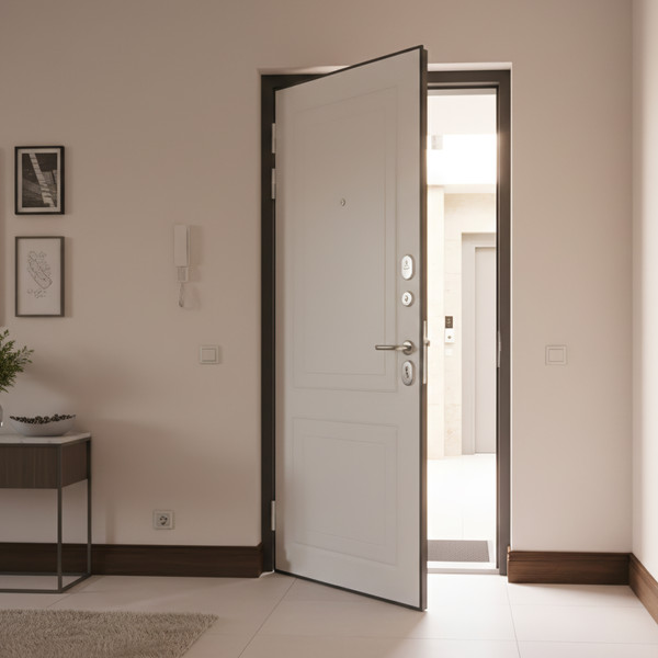 Изображение товара Входная дверь Guard МС-1 96x205 правая (антик серебро/белый матовый)