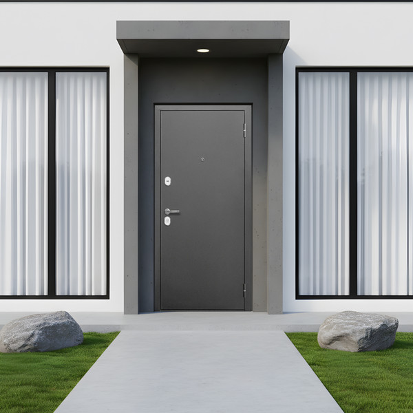 Изображение товара Входная дверь Guard МС-1 96x205 правая (антик серебро/белый матовый)