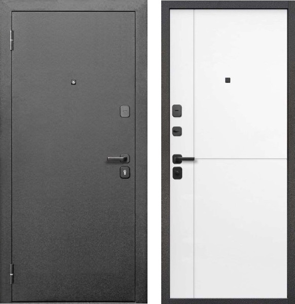 Изображение товара Входная дверь Guard МС-2 96x205 левая (антик серебро/светлый грей)