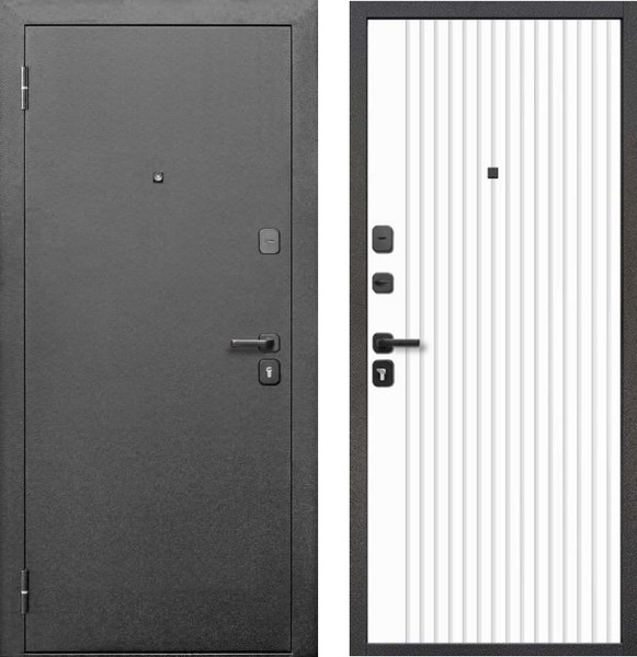 Изображение товара Входная дверь Guard М-3 86x205 левая (антик серебро/белый матовый)
