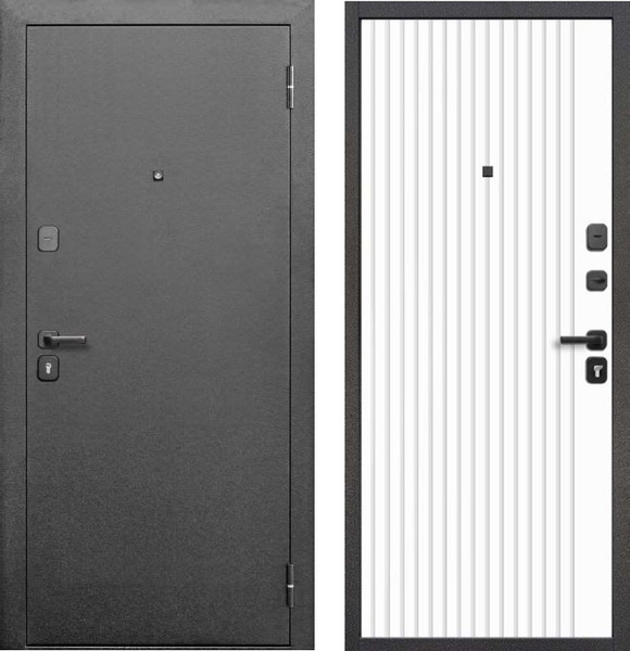 Изображение товара Входная дверь Guard М-3 86x205 правая (антик серебро/белый матовый)