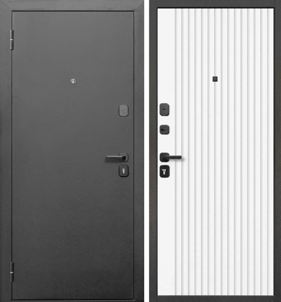 Изображение товара Входная дверь Guard М-3 96x205 левая (антик серебро/белый матовый)