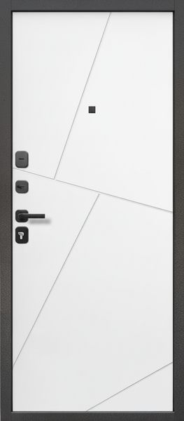Изображение товара Входная дверь Guard М-5 86x205 левая (букле графит/белый матовый)