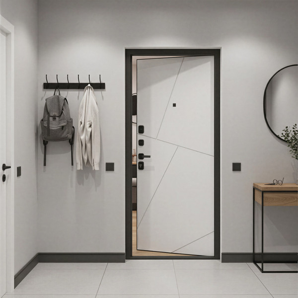 Изображение товара Входная дверь Guard М-5 86x205 левая (букле графит/белый матовый)