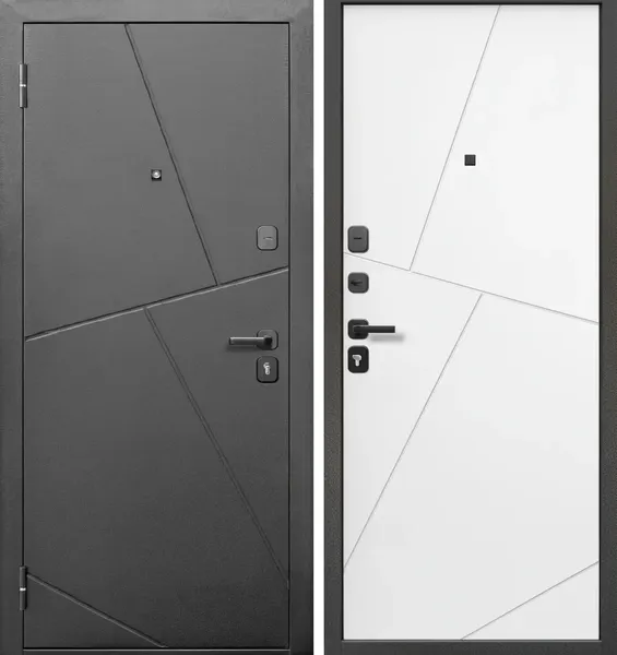 Изображение товара Входная дверь Guard М-5 96x205 левая (букле графит/белый матовый)