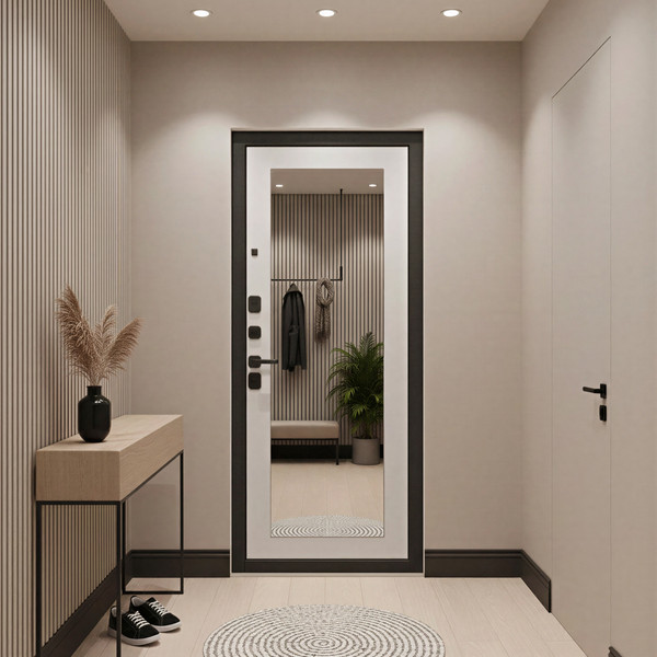 Изображение товара Входная дверь Guard МПП-20 86x205 левая (черный эксимер/белый матовый)