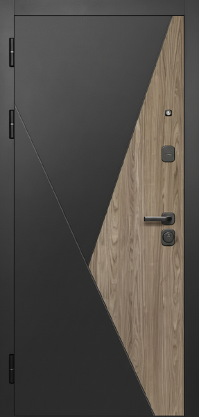 Изображение товара Входная дверь Guard МПП-20 86x205 левая (черный эксимер/белый матовый)