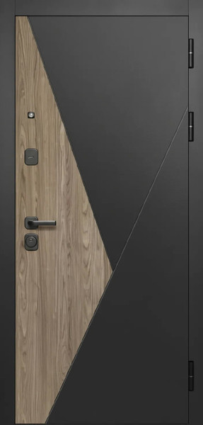 Изображение товара Входная дверь Guard МПП-20 86x205 правая (черный эксимер/белый матовый)