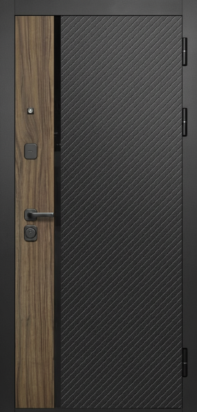 Изображение товара Входная дверь Guard МПП-22 86x205 правая (черный эксимер/белый матовый)