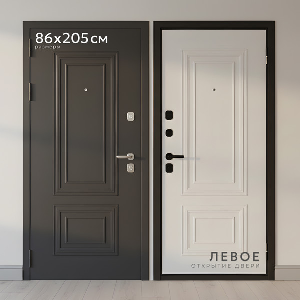 Изображение товара Входная дверь Guard МПТ-28 86x205 левая (муар 7024/белый матовый)