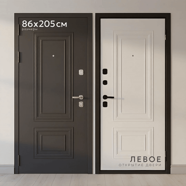 Изображение товара Входная дверь Guard МПТ-28 86x205 левая (муар 7024/белый матовый)