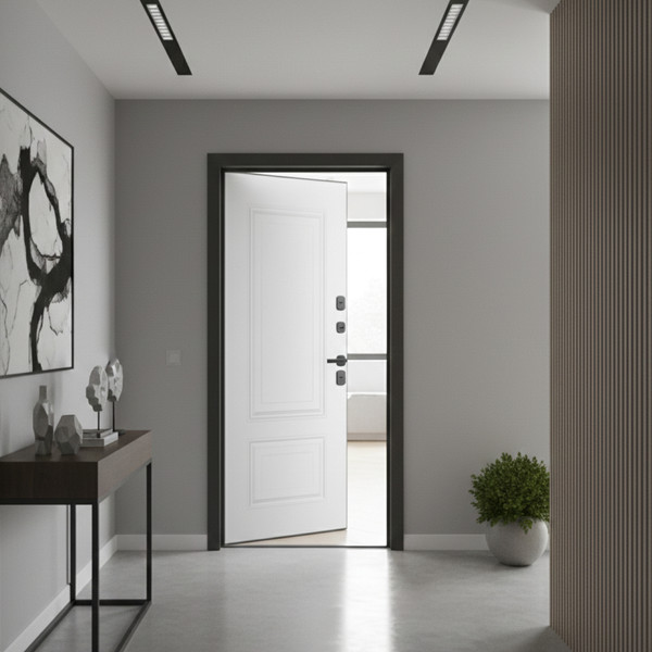 Изображение товара Входная дверь Guard МПТ-28 86x205 правая (муар 7024/белый матовый)