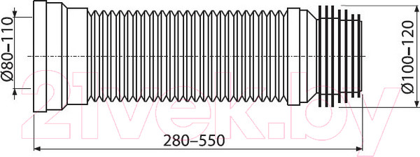 Изображение товара Слив (гофра) Alcadrain A97SN