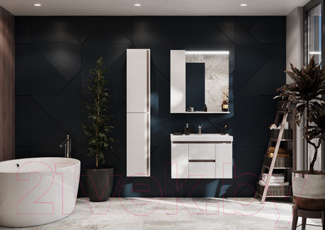 Изображение товара Шкаф-пенал для ванной Акватон Рене (1A222003NRC80)