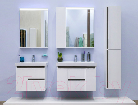 Изображение товара Шкаф-пенал для ванной Акватон Рене (1A222003NRC80)