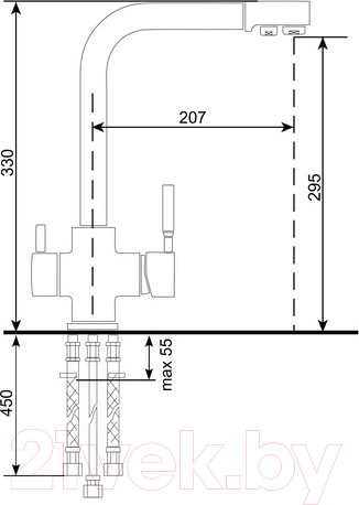 Изображение товара Смеситель Ulgran U-016 (309 темно-серый)