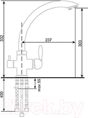 Изображение товара Смеситель Ulgran U-017 (328 бежевый)