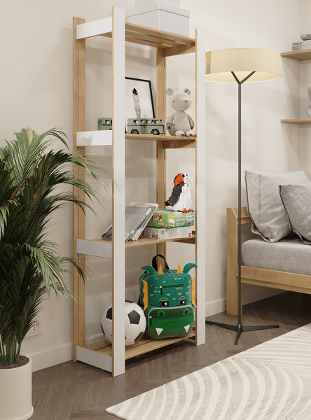 Изображение товара Этажерка Mio Tesoro Эко 635x278x1590 / 2.14.21.001.18 (белый)