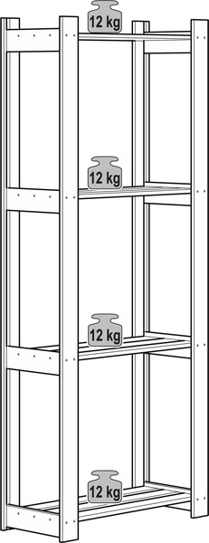 Изображение товара Этажерка Mio Tesoro Эко 635x278x1590 / 2.14.21.001.18 (белый)