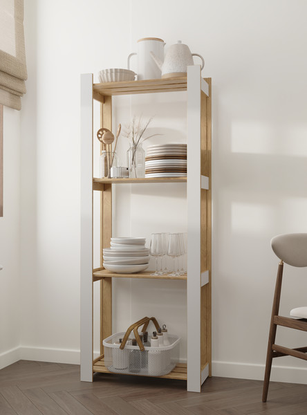 Изображение товара Этажерка Mio Tesoro Эко 635x278x1590 / 2.14.21.001.18 (белый)