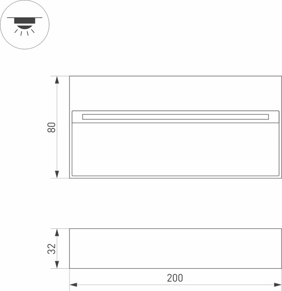 Изображение товара Светильник уличный Arlight LGD-TRACE-S200x80-8W Warm3000 GR / 029961