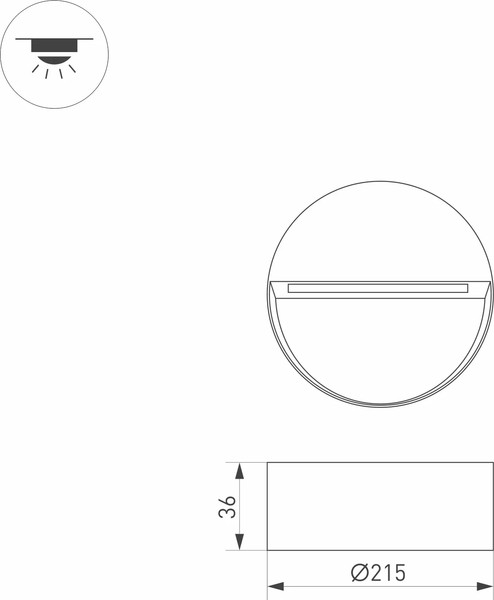 Изображение товара Светильник уличный Arlight LGD-TRACE-R215-8W Warm3000 GR / 029957