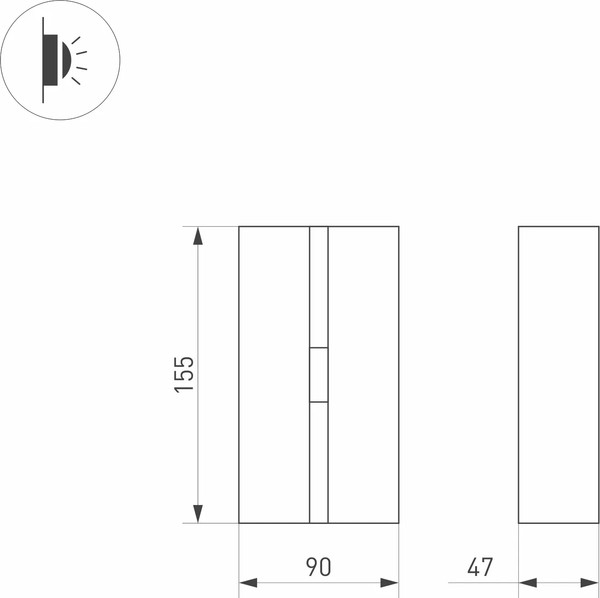 Изображение товара Бра уличное Arlight LGD-STRIPE-3W Day4000 GR / 034980